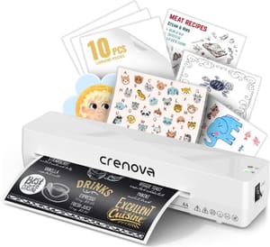 Crenova A4 Hot & Cold Laminator with 10 Pouches