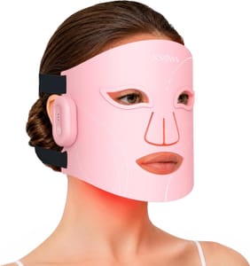 XSSNVV Cordless LED Face Mask for Red/Blue/Amber and 850nm NIR