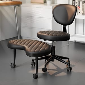 HOMRELEXA Cross-Legged Ergonomic Kneeling Office Chair, 360 Swivel