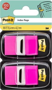 Post-It Index Flags, 100, Pink, 25.4 X 43.2 Mm - £4.90 S&S