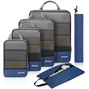 Prezon Compression Packing Cubes with Shoes and Laundry Bags