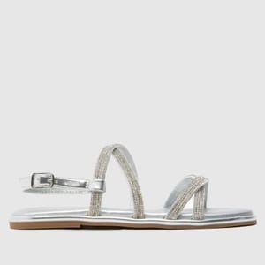 Silver Tevy Embellished Sandals - Ex Display