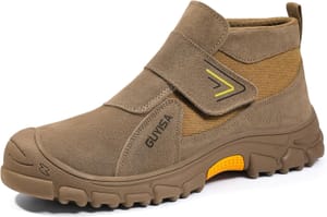 LAoutun Safety Boots Men's Slip-on Welder Shoes, Splash-Proof
