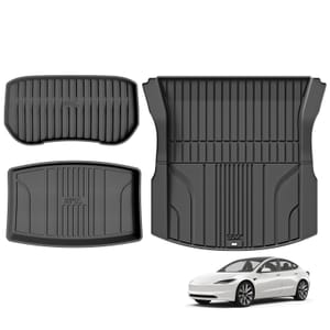 3W Tesla Model 3 Boot Liners (2024-2026) TPE All-Weather