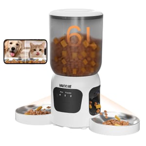 Dual-Lens Auto Cat Feeder for 2 Cats with Camera
