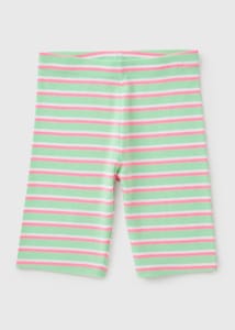 Girls Green Stripe Cycling Shorts (7-15yrs) Age 10 Years