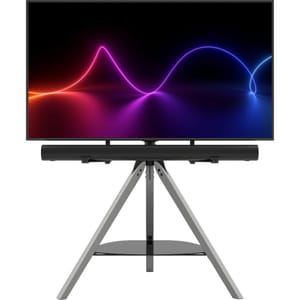 AVF FSLK1001HOXGB Hoxton Sound Freestanding TV + Soundbar Stand - Grey