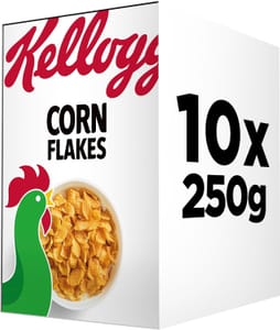 10 X 250g Kellogg's Corn Flakes Breakfast Cereal