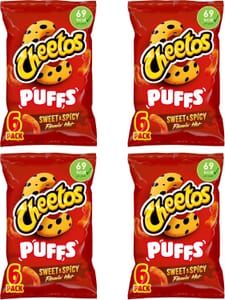 Cheetos Puffs Sweet and Spicy Flamin Hot Multipack Crisps 6x13g - £4.03 S&S