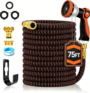 Yofidra Expandable 75ft Garden Hose with 10-Function Spray Nozzle