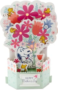 Hallmark Peanuts Snoopy 3D Pop-up Musical Light-up Mother's Day Card