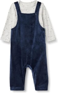 Amazon Essentials X Sofia Grainge Velour Overalls & Bodysuits Navy/Sheep