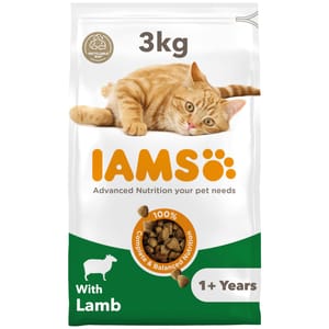 DEAL STACK - IAMS Adult Lamb Dry Cat Food 3kg Immunity - £9.36 S&S Voucher