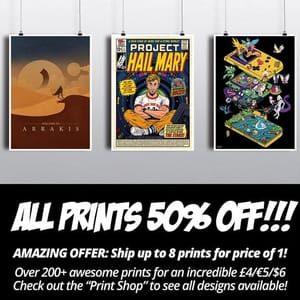 All Poster Prints 50% off at Qwertee - Extra £1 off with Newsletter Sign up