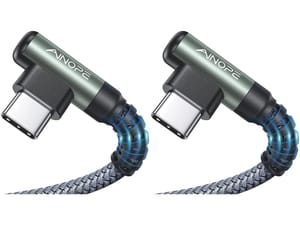 2 Pack, USB C Charger Cable 2m, Right Angle