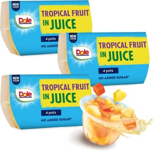 DOLE Tropical Fruit in Juice, 3x4 Packs - £4.99 S&S