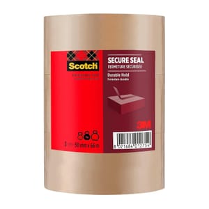 Scotch Secure Seal Brown Tape, 3 Rolls, 50mm X 66m - £11.27 S&S