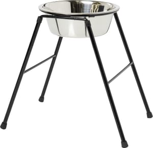 Raised Dog Bowl on Heavy-Duty Stand, 2500 Ml Stainless Dish