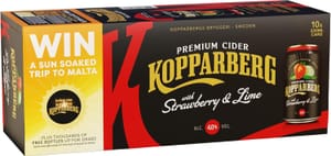 Kopparberg Strawberry & Lime Cider, 10 X 330ml