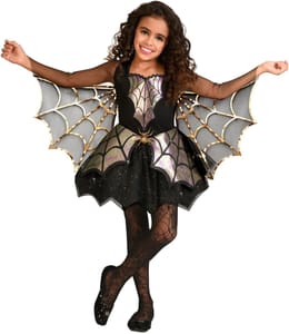 Amscan 9905066 Child's Iridescent Spider Web Girl Costume 4-6