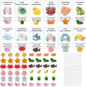 48-Set Ocean Resin Animal Notecards for Employee Appreciation