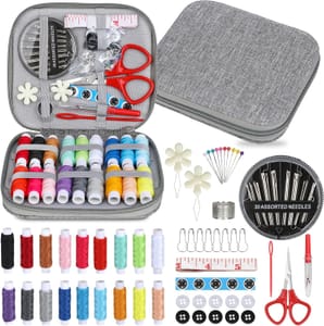 VynyQoo 90-Piece Sewing Kit with Portable Case for Travel