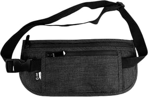 AYNKH Ultra-Thin Black Wallet Strap Waterproof Anti-Theft Passport Protection