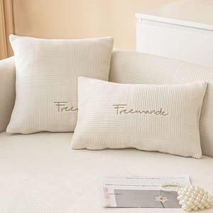 Ultra-Stretch Corner Sofa Cover, Beige, 45x45 Cm, Non-Slip