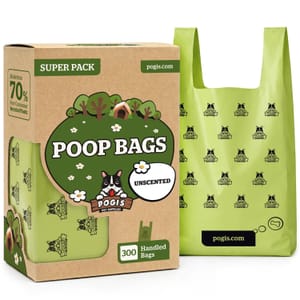Pogi's Dog Poop Bags with Handles - Extra Thick, Unscented - £11.04 S&S Voucher