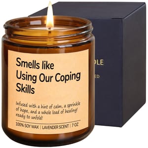 Funny Therapist Candle Gifts for Social Workers & Counselors