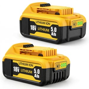 2-Pack 5.0Ah 18V XR Battery with LED Fuel Gauge DeWalt