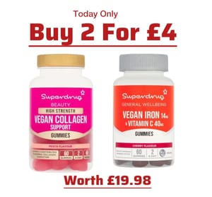 Superdrug Selected Vitamins/Supplements 2For £4 Today Only worth £19.98