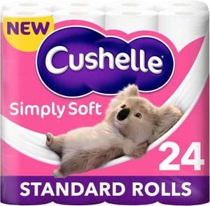 Cushelle Simply Soft Toilet Roll - 24 Standard Rolls - £7.65 S&S Voucher