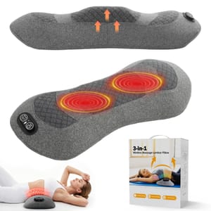3-in-1 Rechargeable Back Therapy Massager with Heat, Vibration & Traction