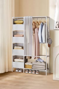 Freestanding Portable Metal Clothes Closet
