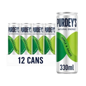 Purdey's Apple & Grape Sparkling Drink 12 X 330ml