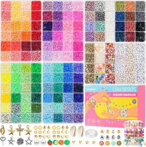 Gionlion 120 Colours Clay Beads Bracelet Kit