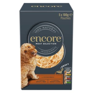 DEAL STACK - Encore Adult Wet Dog Pouch Gravy Chicken 5x100g - £4.02 S&S Voucher
