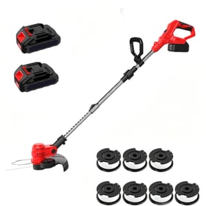 21V Cordless Trimmer, 12-Inch, Auto Feed, 2 Batteries, 7 Spools