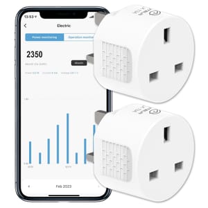 ANTELA Smart Plug with Energy Monitoring, 2.4GHz WiFi, Timer, 2-Pack