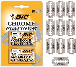 BIC Chrome Platinum Double Edge Razor Blades, Pack of 10 - £3.34 S&S
