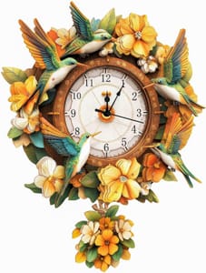 KaayeeWood 3D Hummingbird Puzzle Clock DIY Kit