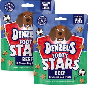Denzel's Footy Stars Beef and Cheese Grain Free Dog Treats - £2.70 S&S