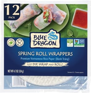 Blue Dragon Gluten-Free Spring Roll Wrappers 134g 12-Pack
