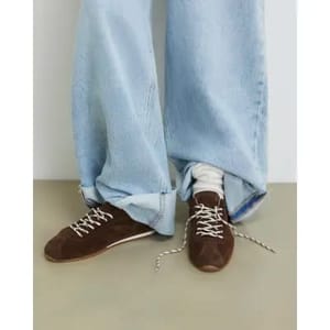 Brown Suede Lace up Trainers