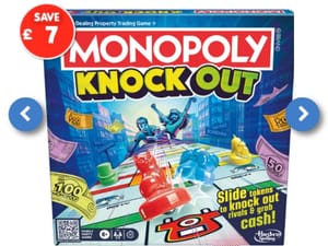 Monopoly Knockout Family Party Board Game