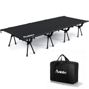 Anbte 80cm Extra Wide Camping Cot, 200kg Capacity, Storage Bag