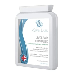xSpan Labs LivClear Complex, 60 Capsules with Choline & ALA - £5.98 S&S Voucher