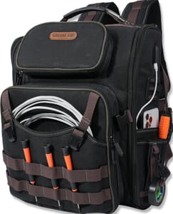 Welkinland 46-Pocket Electrician Backpack, Waterproof Waxed Canvas Tool Bag
