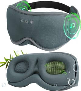 LC-Dolida Bluetooth Sleep Eye Mask Headphones, 15H Battery, Total Blackout